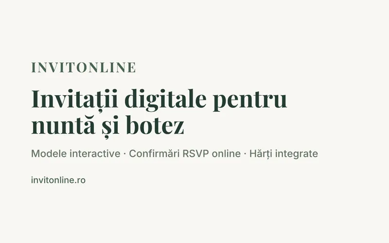 InvitOnline – invitații digitale pentru nuntă și botez